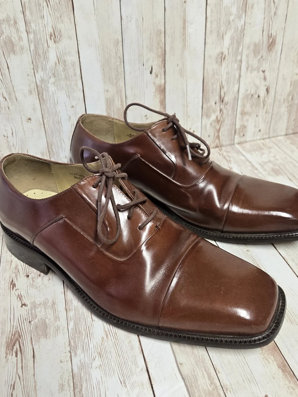 Stacy Adams Brown Leather Cap Toe Oxford Dress Shoes Men’s 12M